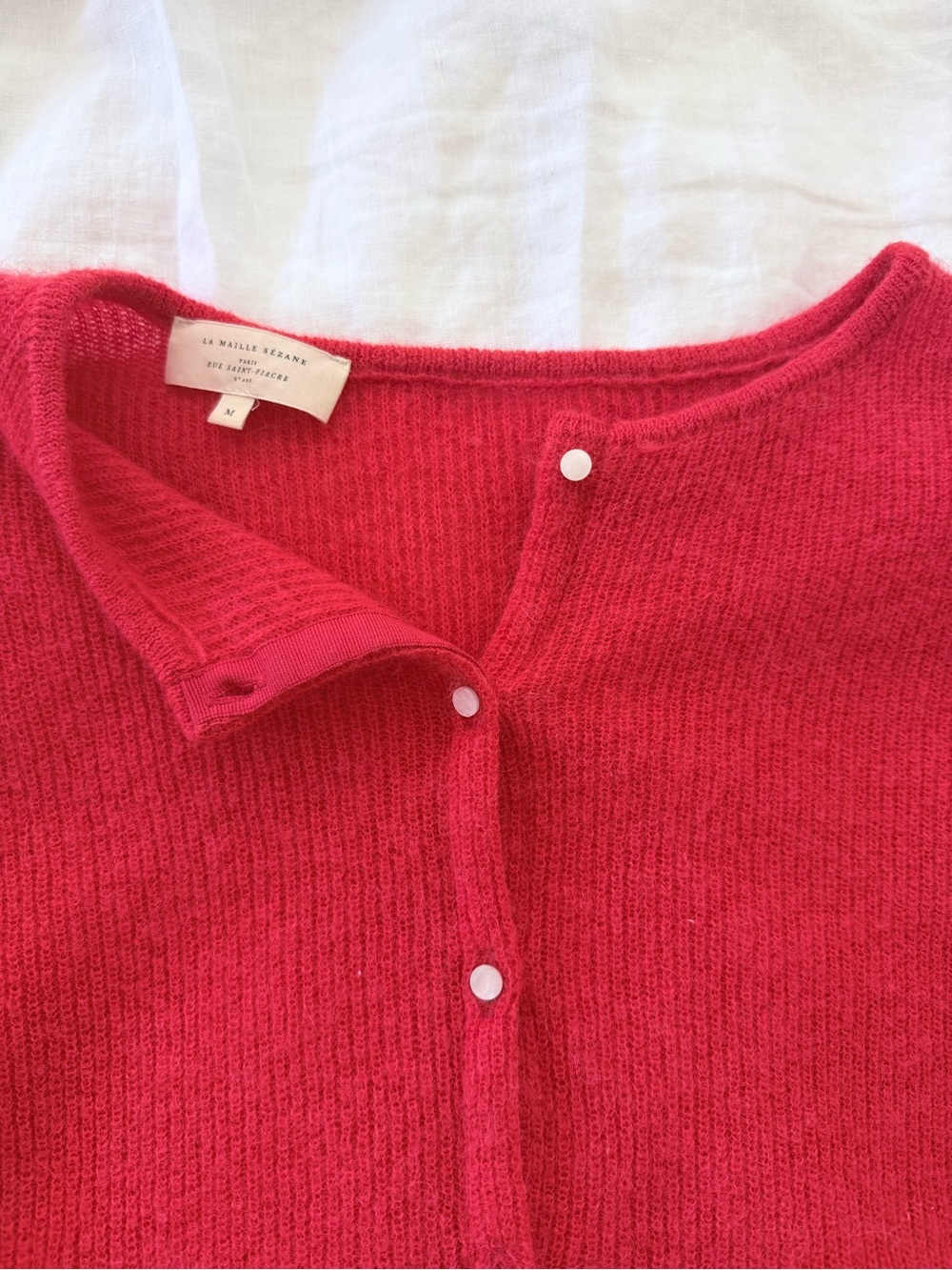 Sezane Gaspard Cardigan In Red